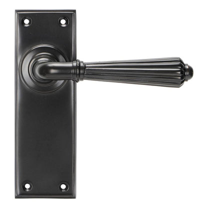 HINTON LEVER HANDLE+PLATE LATCH 128x152x72 AGBZ - 45329 by MARCHES (ANVIL) ARCHITECTURAL HARDWARE