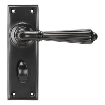 HINTON LEVER HANDLE+PLATE BATH 128x152x72 AGBZ - 45330 by MARCHES (ANVIL) ARCHITECTURAL HARDWARE