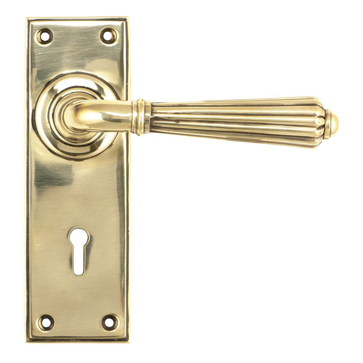 HINTON LEVER HANDLE+PLATE LOCK 128x152x72 AGBR