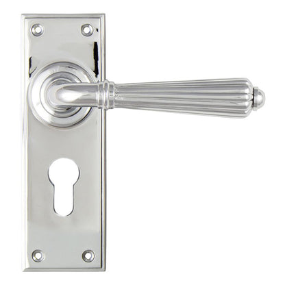 HINTON LEVER HANDLE+PLATE EURO 128x152x72 PCP - 45319 by MARCHES (ANVIL) ARCHITECTURAL HARDWARE