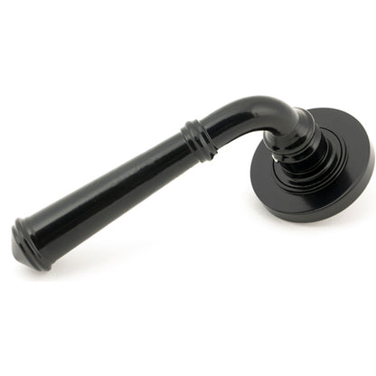 REGENCY LEVER HANDLE+ROSE SPRUNG PLAIN 53x131x67 BLK - 45635 by MARCHES (ANVIL) ARCHITECTURAL HARDWARE