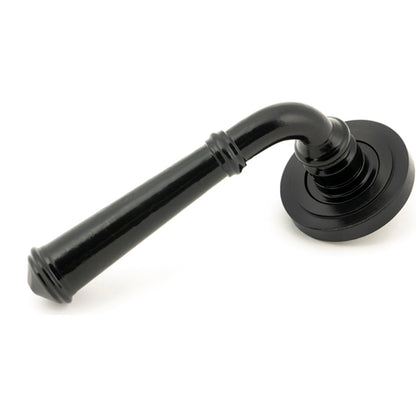 REGENCY LEVER HANDLE+ROSE SPRUNG ART DECO 53x131x67 BLK - 45636 by MARCHES (ANVIL) ARCHITECTURAL HARDWARE