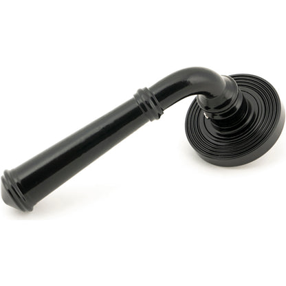 REGENCY LEVER HANDLE+ROSE SPRUNG BEEHIVE 53x131x67 BLK - 45637 by MARCHES (ANVIL) ARCHITECTURAL HARDWARE