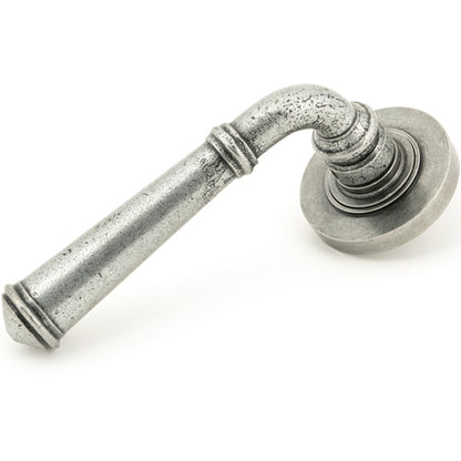 REGENCY LEVER HANDLE+ROSE SPRUNG PLAIN 53x131x67 PEW - 45643 by MARCHES (ANVIL) ARCHITECTURAL HARDWARE