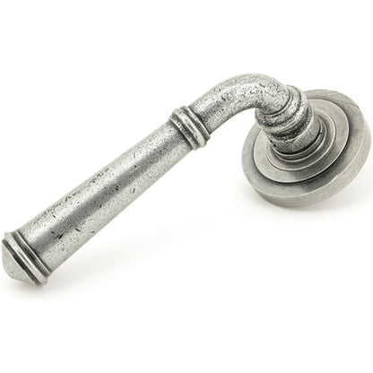REGENCY LEVER HANDLE+ROSE SPRUNG ART DECO 53x131x67 PEW - 45644 by MARCHES (ANVIL) ARCHITECTURAL HARDWARE