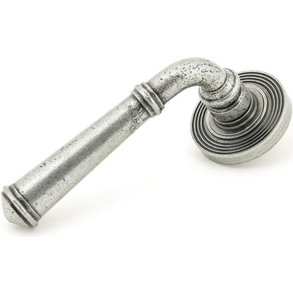 REGENCY LEVER HANDLE+ROSE SPRUNG BEEHIVE 53x131x67 PEW - 45645 by MARCHES (ANVIL) ARCHITECTURAL HARDWARE