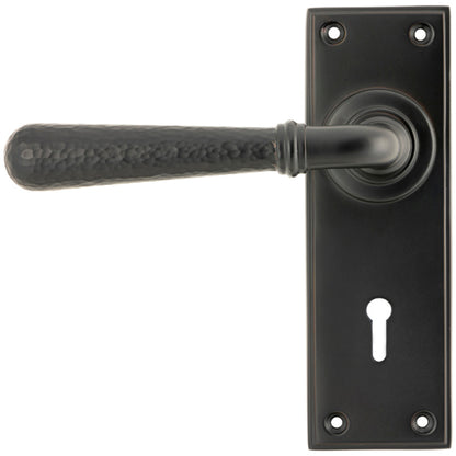 HAMMERED NEWBURY LEVER HANDLE LOCK 124x152x70 AGBZ - 46221 by MARCHES (ANVIL) ARCHITECTURAL HARDWARE