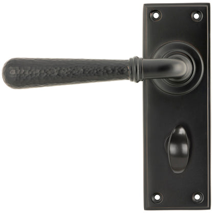 HAMMERED NEWBURY LEVER HANDLE BATH 124x152x70 AGBZ - 46223 by MARCHES (ANVIL) ARCHITECTURAL HARDWARE