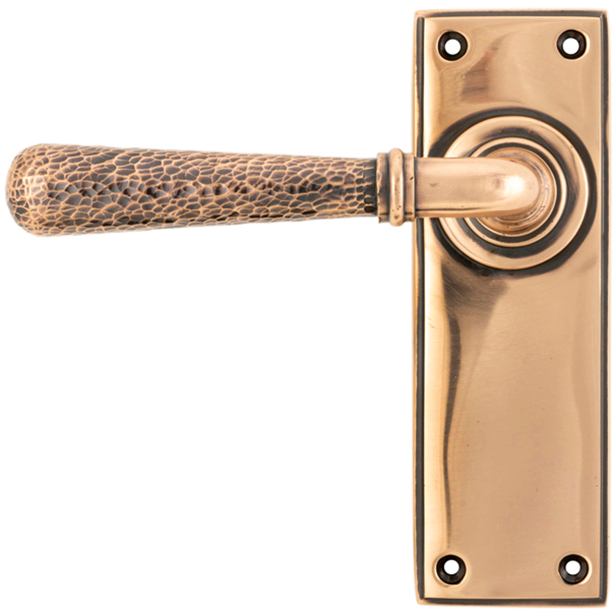 HAMMERED NEWBURY LEVER HANDLE LATCH 124x152x70 PBZ
