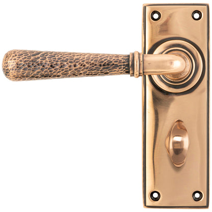 HAMMERED NEWBURY LEVER HANDLE BATH 124x152x70 PBZ - 46227 by MARCHES (ANVIL) ARCHITECTURAL HARDWARE