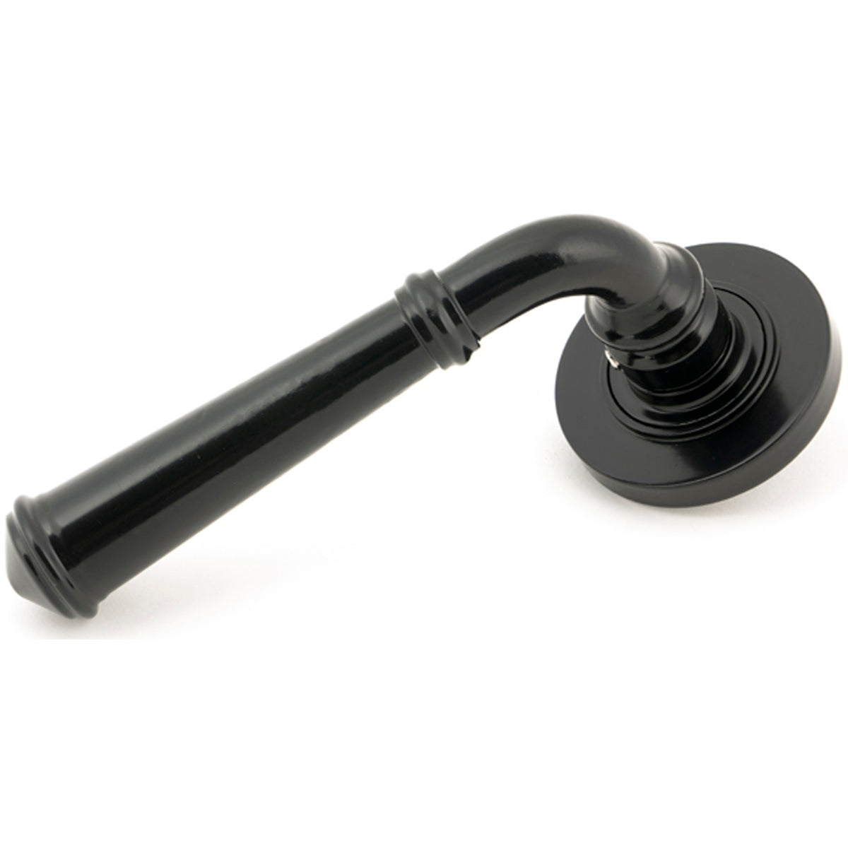 REGENCY LEVER HANDLE+ROSE PLAIN 131x53x67 BLK - 49969 by MARCHES (ANVIL) ARCHITECTURAL HARDWARE