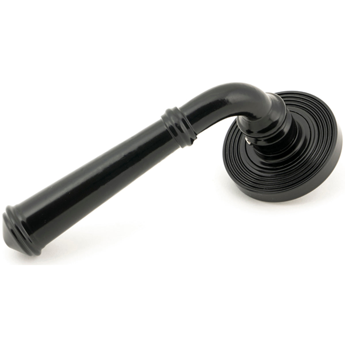 REGENCY LEVER HANDLE+ROSE BEEHIVE 131x53x67 BLK - 49971 by MARCHES (ANVIL) ARCHITECTURAL HARDWARE