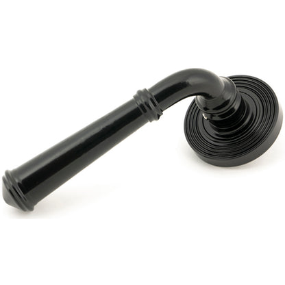 REGENCY LEVER HANDLE+ROSE BEEHIVE 131x53x67 BLK - 49971 by MARCHES (ANVIL) ARCHITECTURAL HARDWARE