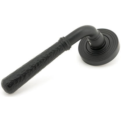 HAMMERED NEWBURY LEVER HANDLE+ROSE UNSPRUNG BEEHIVE 126x53x64 MBK - 49987 by MARCHES (ANVIL) ARCHITECTURAL HARDWARE