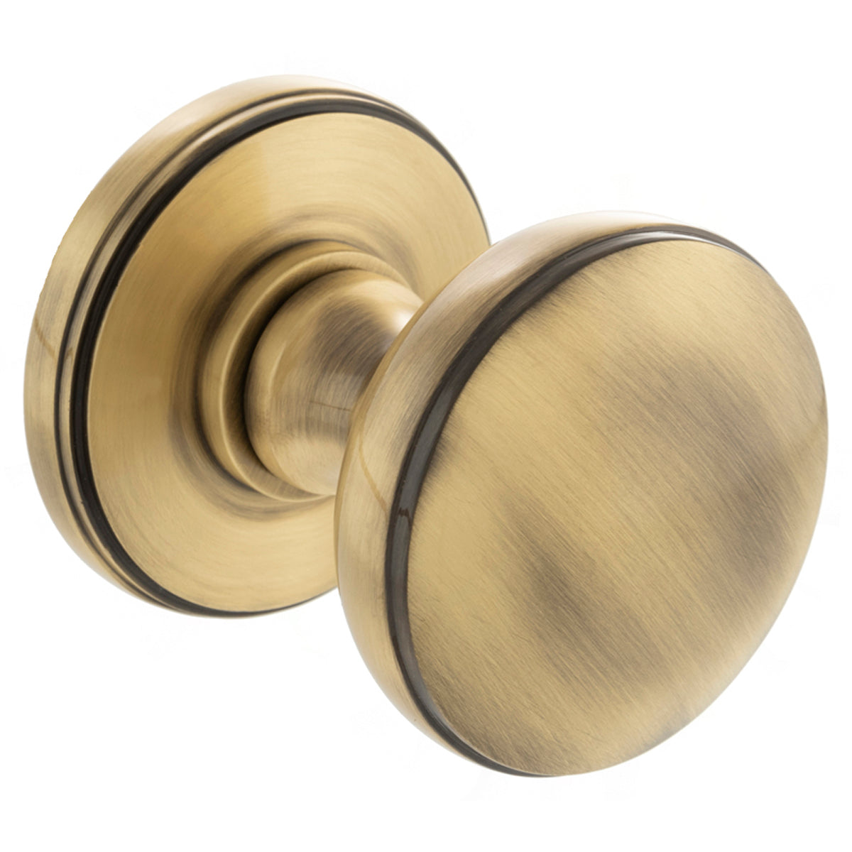 MILLHOUSE EDISON SOLID MORTICE KNOB D63x73 BRS/ABR