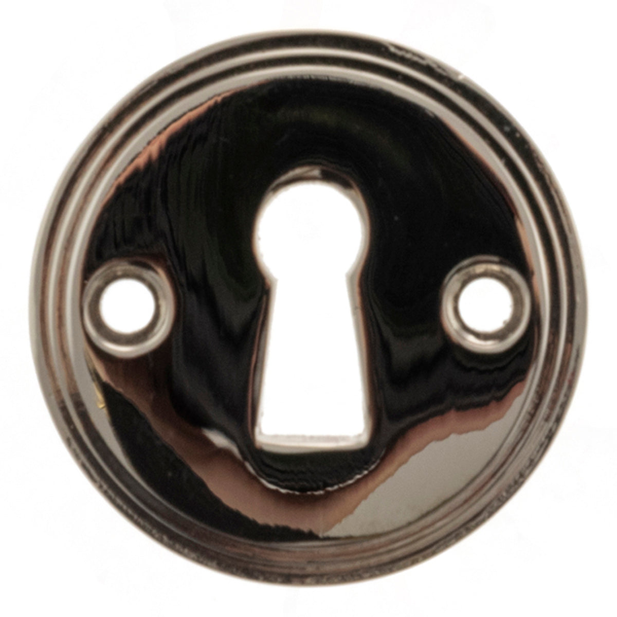 MILLHOUSE SOLID ESCUTCHEON OPEN KEY D42x4 BRS/PNP