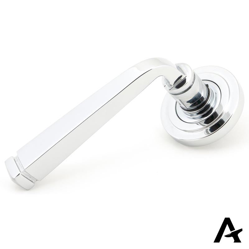 AVON LEVER HANDLE+ROSE UNSPRUNG ART DECO 53x118x63 PCP - 49950 by MARCHES (ANVIL) ARCHITECTURAL HARDWARE