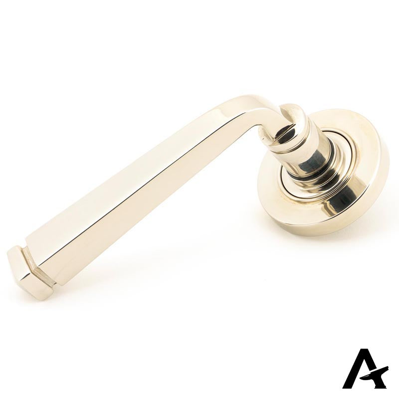 AVON LEVER HANDLE+ROSE UNSPRUNG PLAIN 53x118x63 PNP - 49953 by MARCHES (ANVIL) ARCHITECTURAL HARDWARE