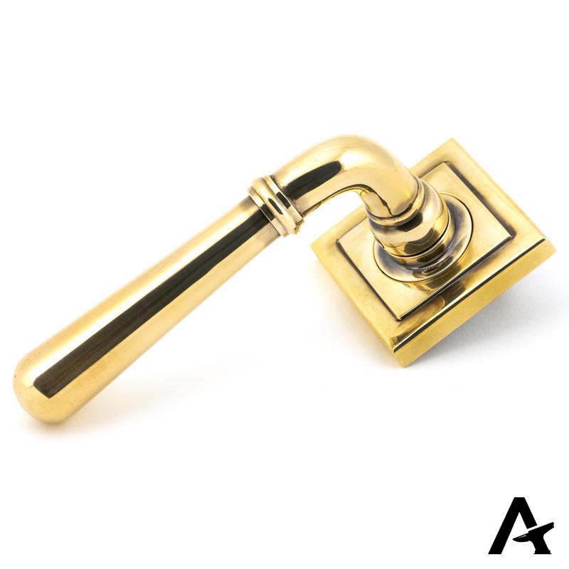 NEWBURY LEVER HANDLE+ROSE UNSPRUNG SQUARE 126x53x64 AGBR by MARCHES (ANVIL) ARCHITECTURAL HARDWARE