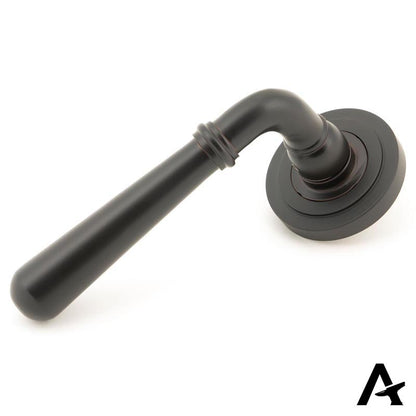 NEWBURY LEVER HANDLE+ROSE UNSPRUNG ART DECO 126x53x64 AGBZ - 50030 by MARCHES (ANVIL) ARCHITECTURAL HARDWARE
