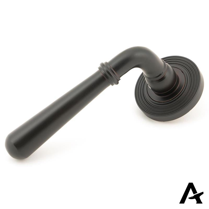 NEWBURY LEVER HANDLE+ROSE UNSPRUNG BEEHIVE 126x53x64 AGBZ - 50031 by MARCHES (ANVIL) ARCHITECTURAL HARDWARE