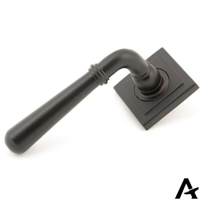 NEWBURY LEVER HANDLE+ROSE UNSPRUNG SQUARE 126x53x64 AGBZ - 50032 by MARCHES (ANVIL) ARCHITECTURAL HARDWARE