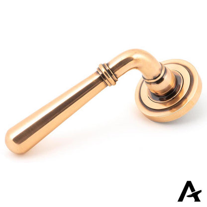 NEWBURY LEVER HANDLE+ROSE UNSPRUNG ART DECO 126x53x64 PBZ - 50034 by MARCHES (ANVIL) ARCHITECTURAL HARDWARE