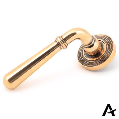 NEWBURY LEVER HANDLE+ROSE UNSPRUNG BEEHIVE 126x53x64 PBZ - 50035 by MARCHES (ANVIL) ARCHITECTURAL HARDWARE