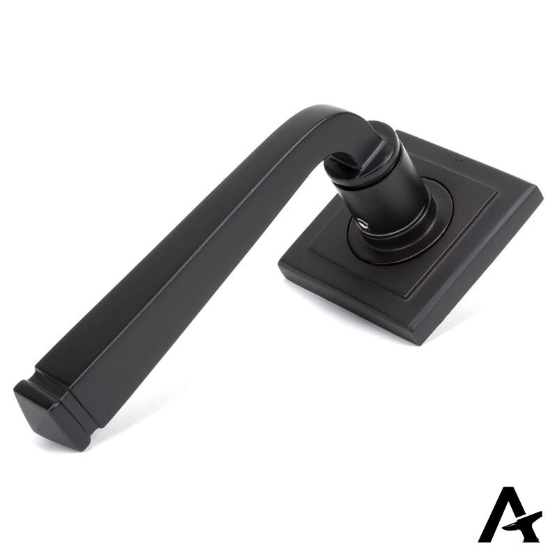 AVON LEVER HANDLE+ROSE UNSPRUNG SQUARE 53x118x63 AGBZ - 50060 by MARCHES (ANVIL) ARCHITECTURAL HARDWARE
