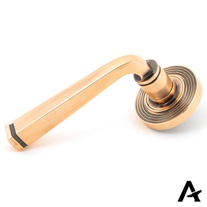 AVON LEVER HANDLE+ROSE UNSPRUNG BEEHIVE 53x118x63 PBZ - 50063 by MARCHES (ANVIL) ARCHITECTURAL HARDWARE