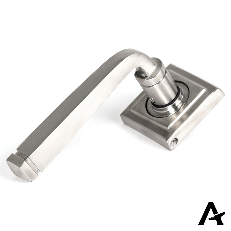 AVON LEVER HANDLE+ROSE UNSPRUNG SQUARE 53x118x63 SMA - 50076 by MARCHES (ANVIL) ARCHITECTURAL HARDWARE