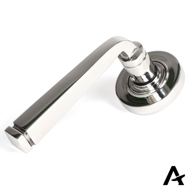 AVON LEVER HANDLE+ROSE UNSPRUNG PLAIN 53x118x63 PMA - 50077 by MARCHES (ANVIL) ARCHITECTURAL HARDWARE