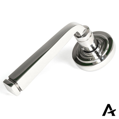 AVON LEVER HANDLE+ROSE UNSPRUNG ART DECO 53x118x63 PMA - 50078 by MARCHES (ANVIL) ARCHITECTURAL HARDWARE