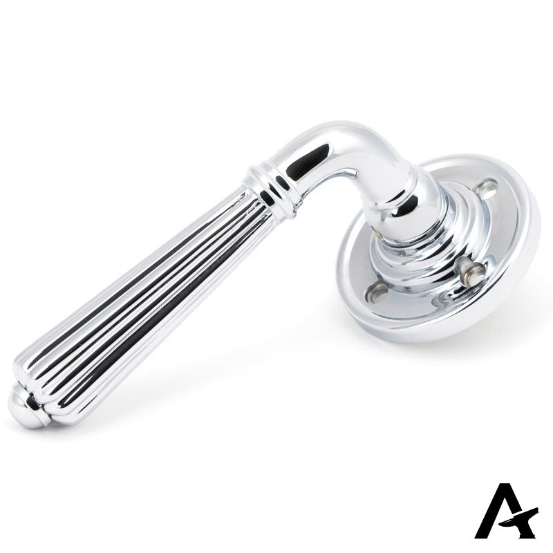HINTON LEVER HANDLE+ROSE UNSPRUNG 128x60x70 PCP - 50083 by MARCHES (ANVIL) ARCHITECTURAL HARDWARE