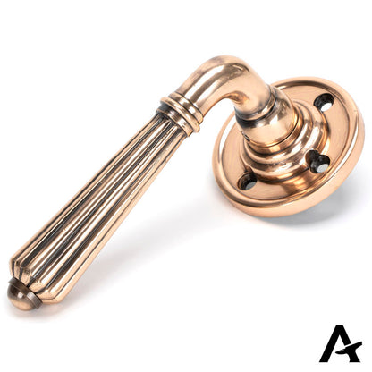 HINTON LEVER HANDLE+ROSE UNSPRUNG 128x60x70 PBZ - 50085 by MARCHES (ANVIL) ARCHITECTURAL HARDWARE