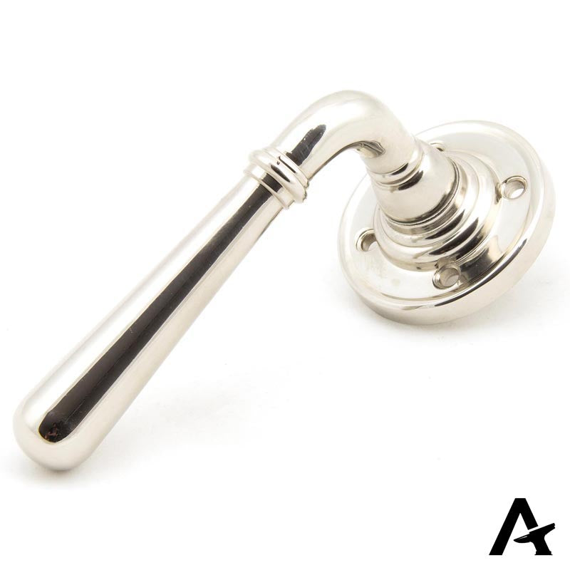 NEWBURY LEVER HANDLE+ROSE UNSPRUNG 124x60x64 PNP - 50092 by MARCHES (ANVIL) ARCHITECTURAL HARDWARE