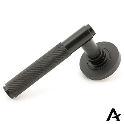 BROMPTON LEVER HANDLE+ROSE UNSPRUNG PLAIN 125x53x70 AGBZ - 50099 by MARCHES (ANVIL) ARCHITECTURAL HARDWARE
