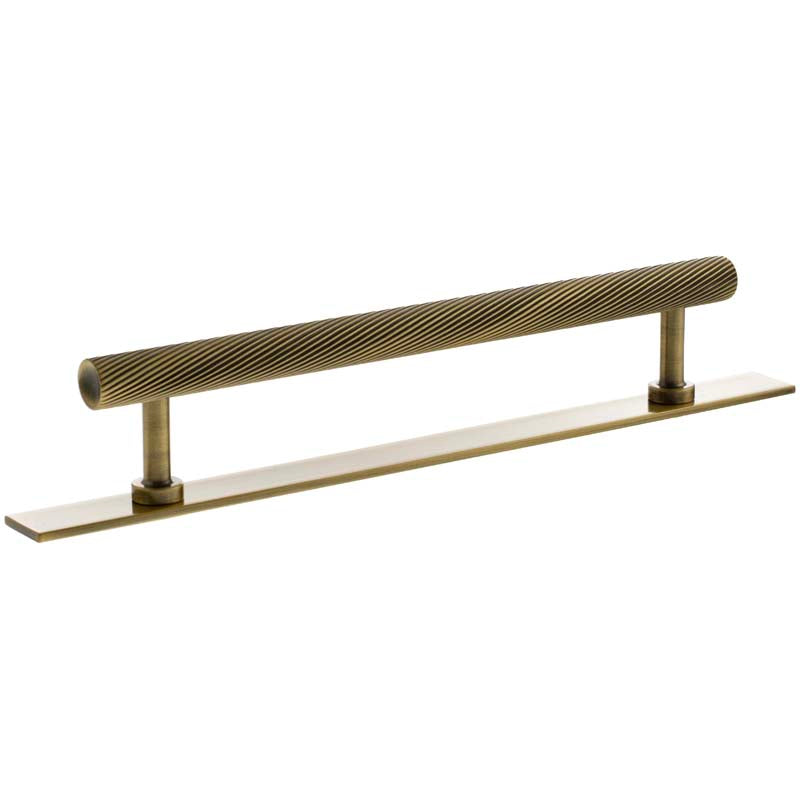 MILLHOUSE PADDINGTON SPIRAL CABINET T-BAR PULL+BACKPLATE 160HC BRS/ABR by CHASE ATLANTIC