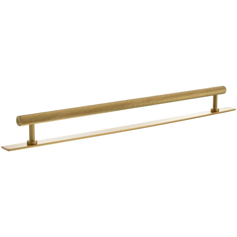 MILLHOUSE PADDINGTON SPIRAL CABINET T-BAR PULL+BACKPLATE 320HC BRS/SBR by CHASE ATLANTIC