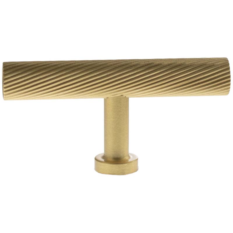 MILLHOUSE PADDINGTON SPIRAL CABINET T-BAR KNOB 75x13x40 BRS/SBR