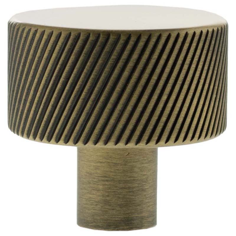 MILLHOUSE PADDINGTON SPIRAL CABINET KNOB ROUND D32x35 BRS/ABR by CHASE ATLANTIC