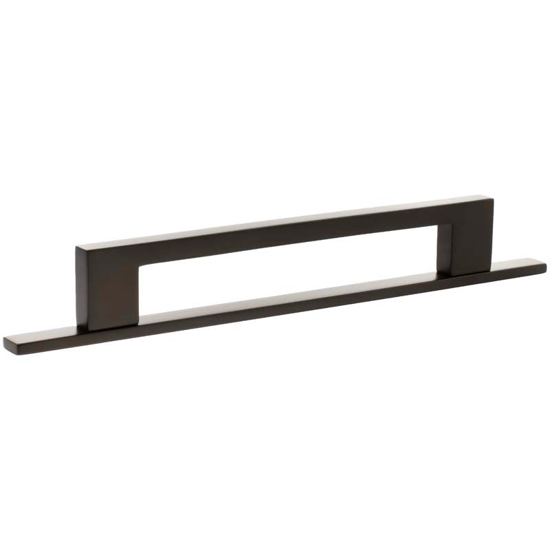 MILLHOUSE EMPIRE SLIM CABINET PULL HANDLE+BACKPLATE 160HC BRS/DBZ