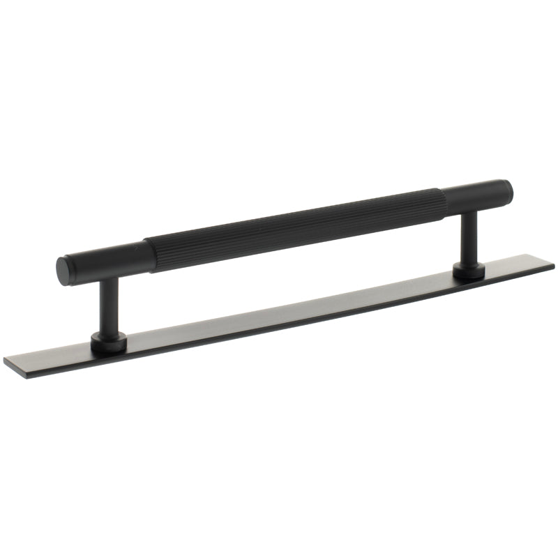 MILLHOUSE BATTERSEA LINEAR CABINET T-BAR PULL+BACKPLATE 160HC BRS/MBK
