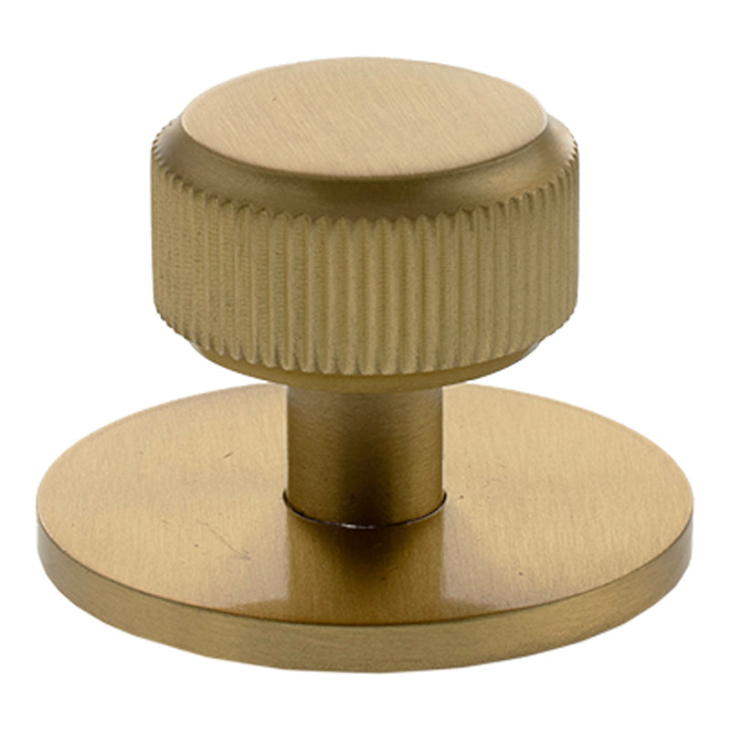 MILLHOUSE BATTERSEA LINEAR CABINET KNOB+BACKPLATE ROUND D32x32 BRS/SBR
