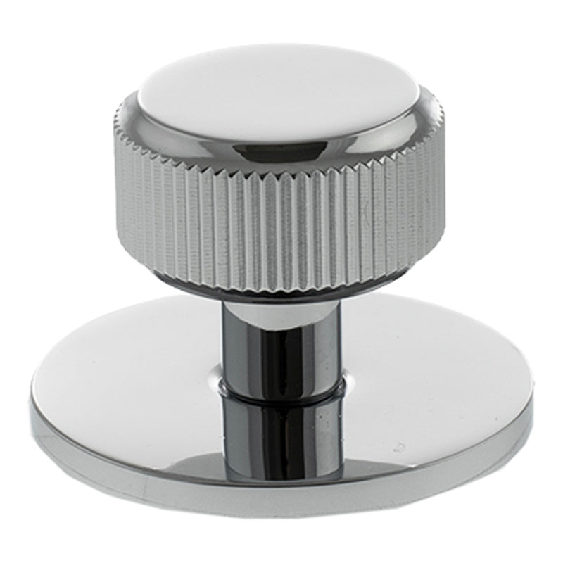 MILLHOUSE BATTERSEA LINEAR CABINET KNOB+BACKPLATE ROUND D32x32 BRS/PCP