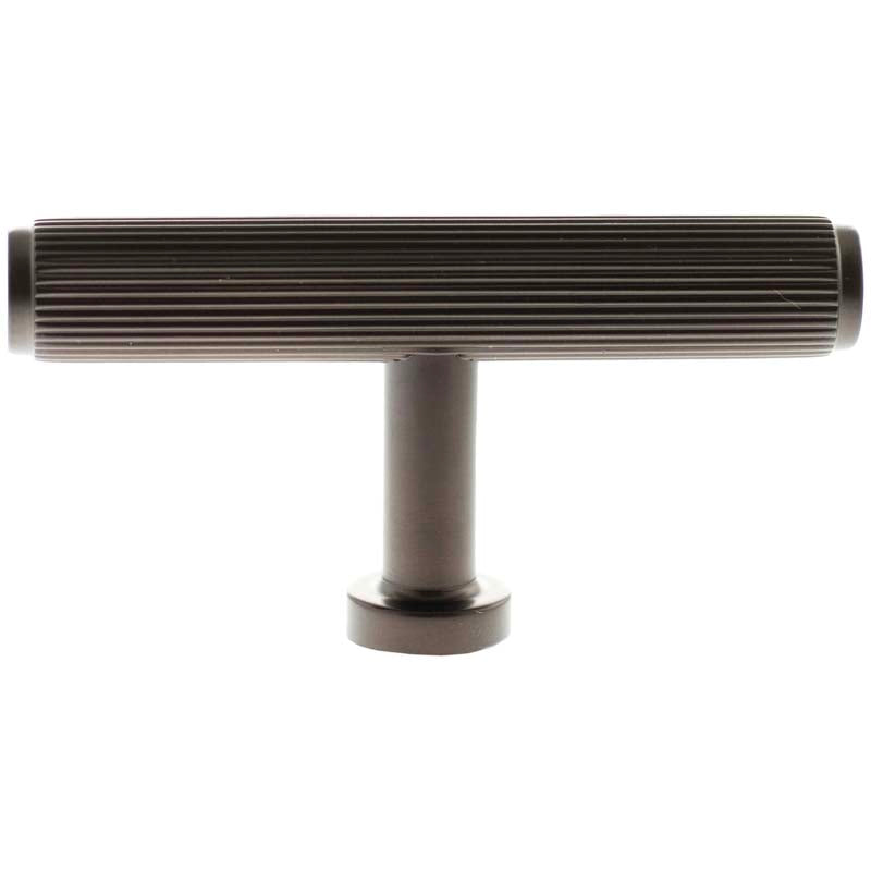 MILLHOUSE BATTERSEA LINEAR CABINET T-BAR KNOB 75x13x38 BRS/DBZ by CHASE ATLANTIC