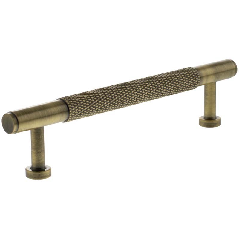 MILLHOUSE EIFFEL KNURLED CABINET T-BAR PULL 128HC BRS/ABR by CHASE ATLANTIC