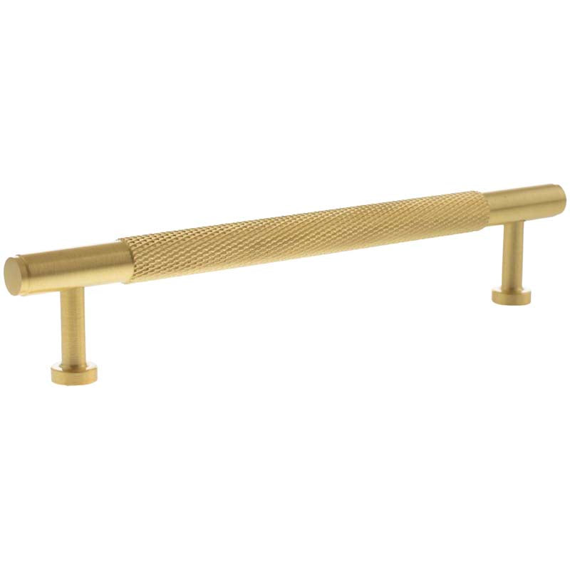 MILLHOUSE EIFFEL KNURLED CABINET T-BAR PULL 160HC BRS/SBR