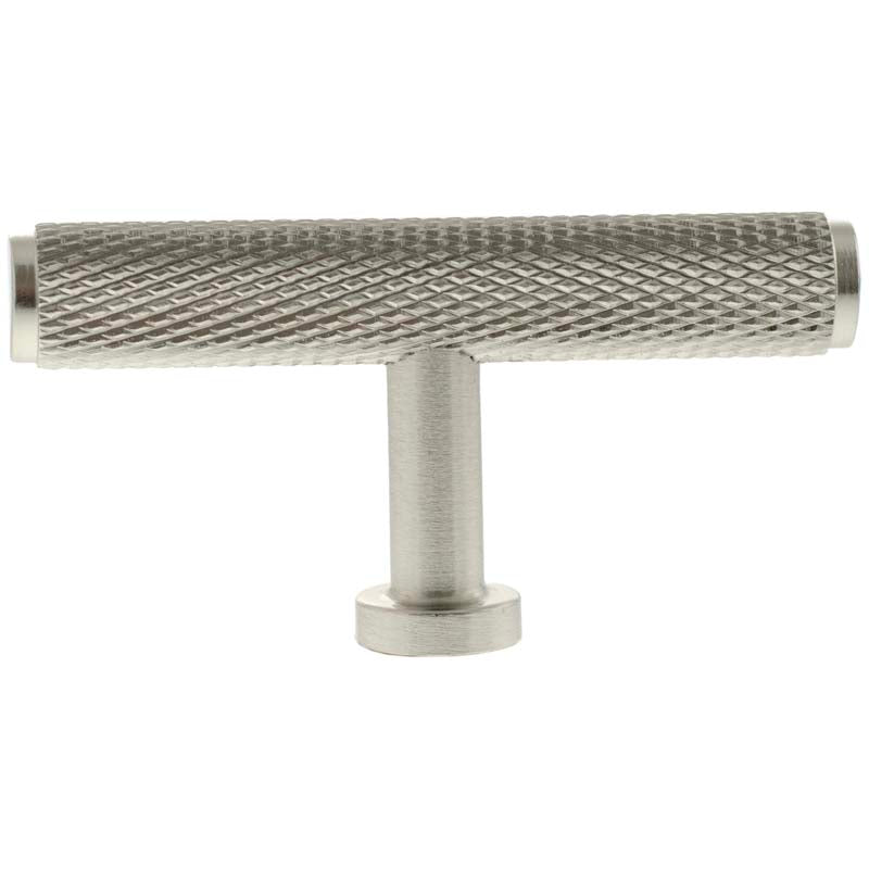 MILLHOUSE EIFFEL KNURLED CABINET T-BAR KNOB 75x13x38 BRS/SNP