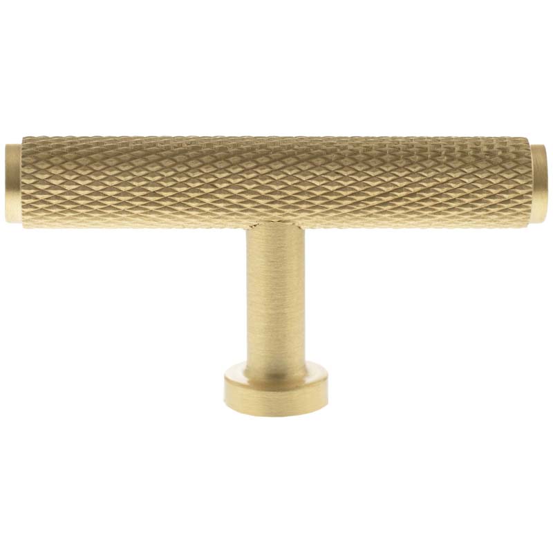 MILLHOUSE EIFFEL KNURLED CABINET T-BAR KNOB 75x13x38 BRS/SBR by CHASE ATLANTIC